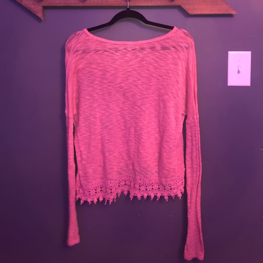 long sleeve “mesh” sweater